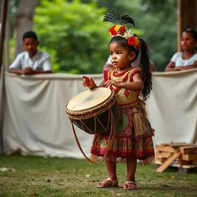 Espetáculo infantil A Menina Akili e Seu Tambor Falante